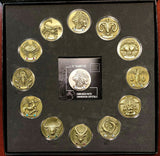My Zodiac 12-Coin Complete Set of 3-D Glow in the Dark Coins with COAs and Case